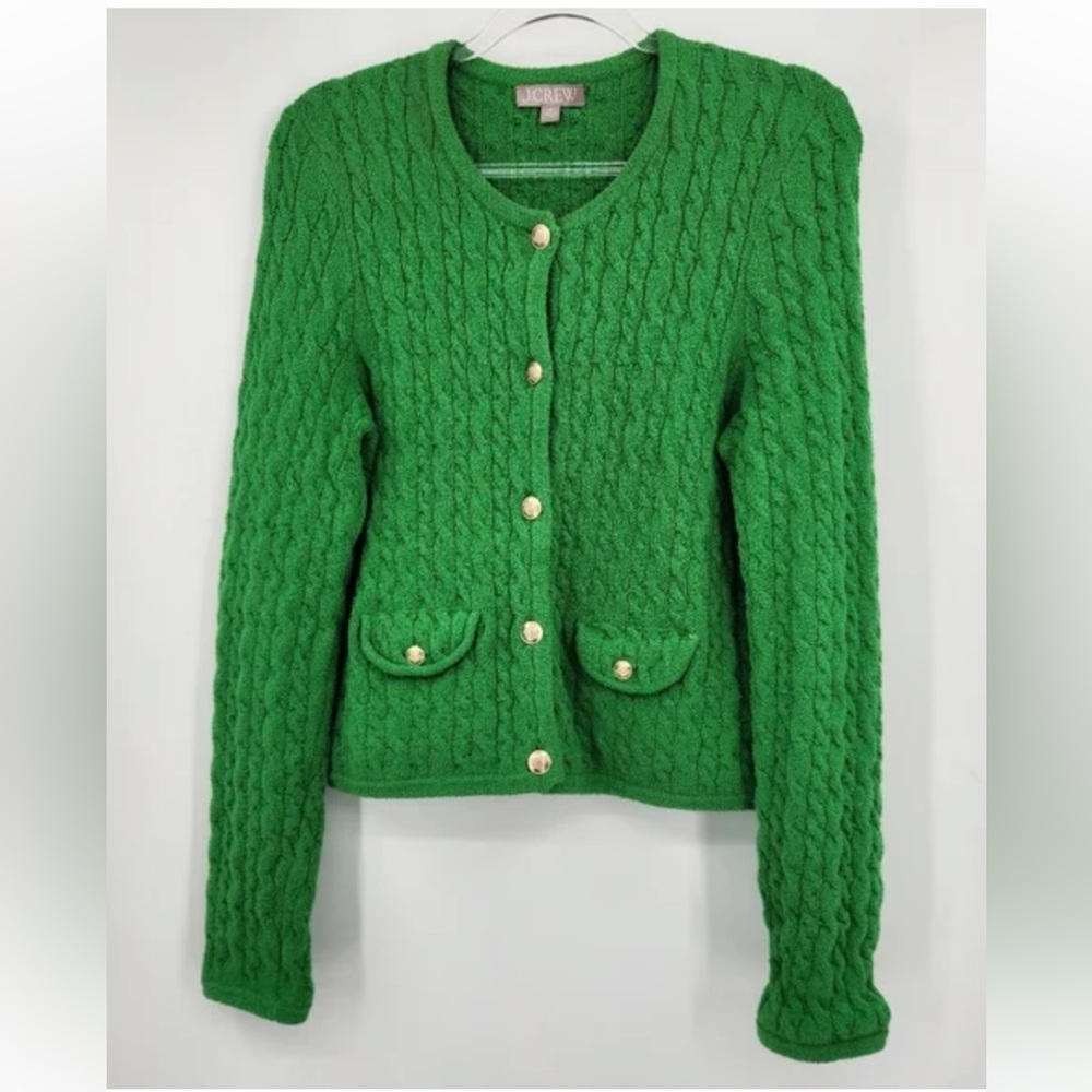 J. Crew Vibrant Green Women's Cardigan - Picture 2 of 3